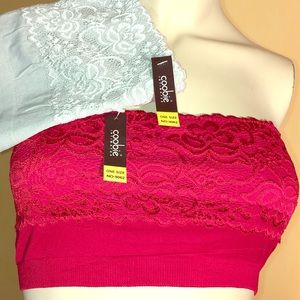 NWT, 2 Coobie Lace Bandeaus, OS